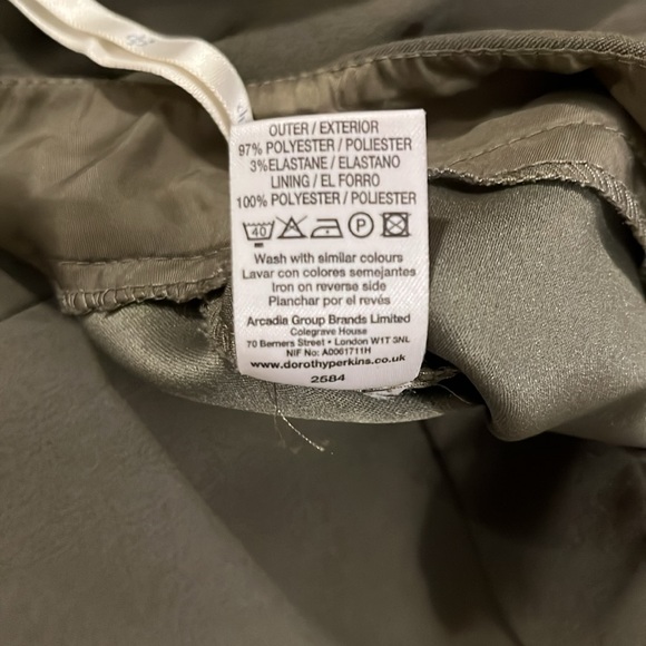 Dorothy Perkins Green Ankle Grazer Trousers - Picture 15 of 16